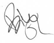 Autographe de Billie Joe
